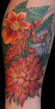 Tattoos - Orchid Mantis Tattoo - 43001